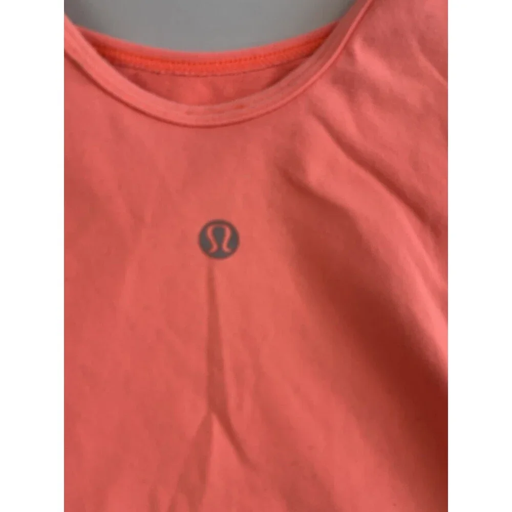 Lululemon Tank, Workout Yoga, Size 4, Bright Neon Orange, EUC!